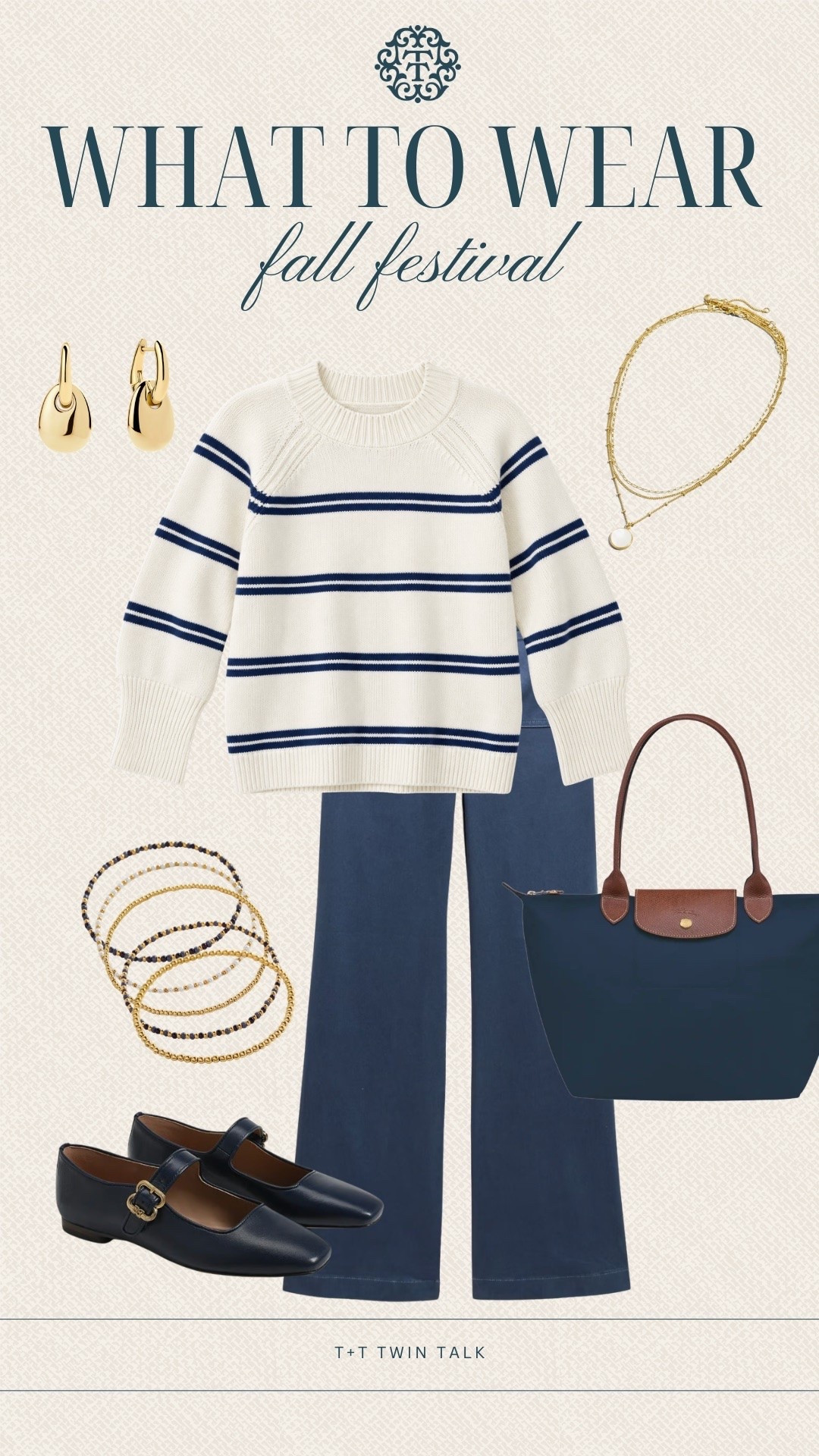 T+T, what to wear! This Nordstrom sweater with wide-leg jeans and a Longchamp bag is such a cute choice for a fall festival. We’d wear this for walking around the festival, grabbing something to eat, and enjoying a crisp fall day.

#LTKSeasonal #LTKOver40 #LTKMidsize