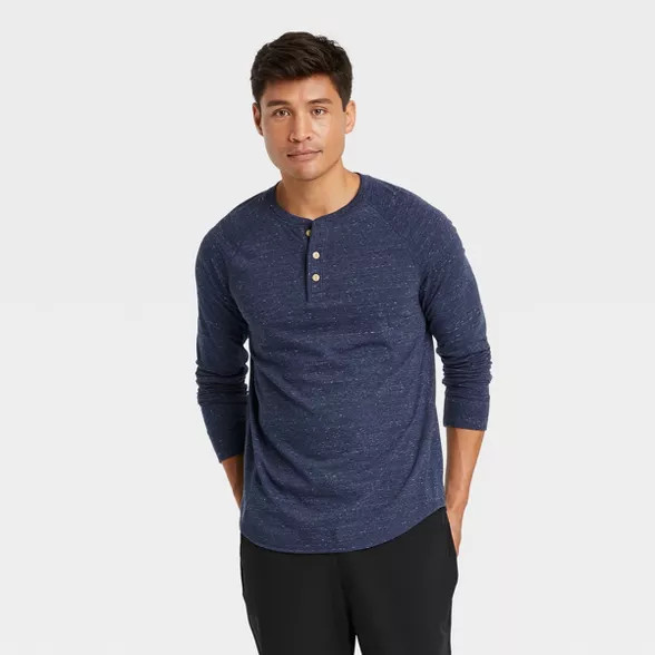 Men's Regular Fit Long Sleeve Henley T-Shirt - Goodfellow & Co™ | Target