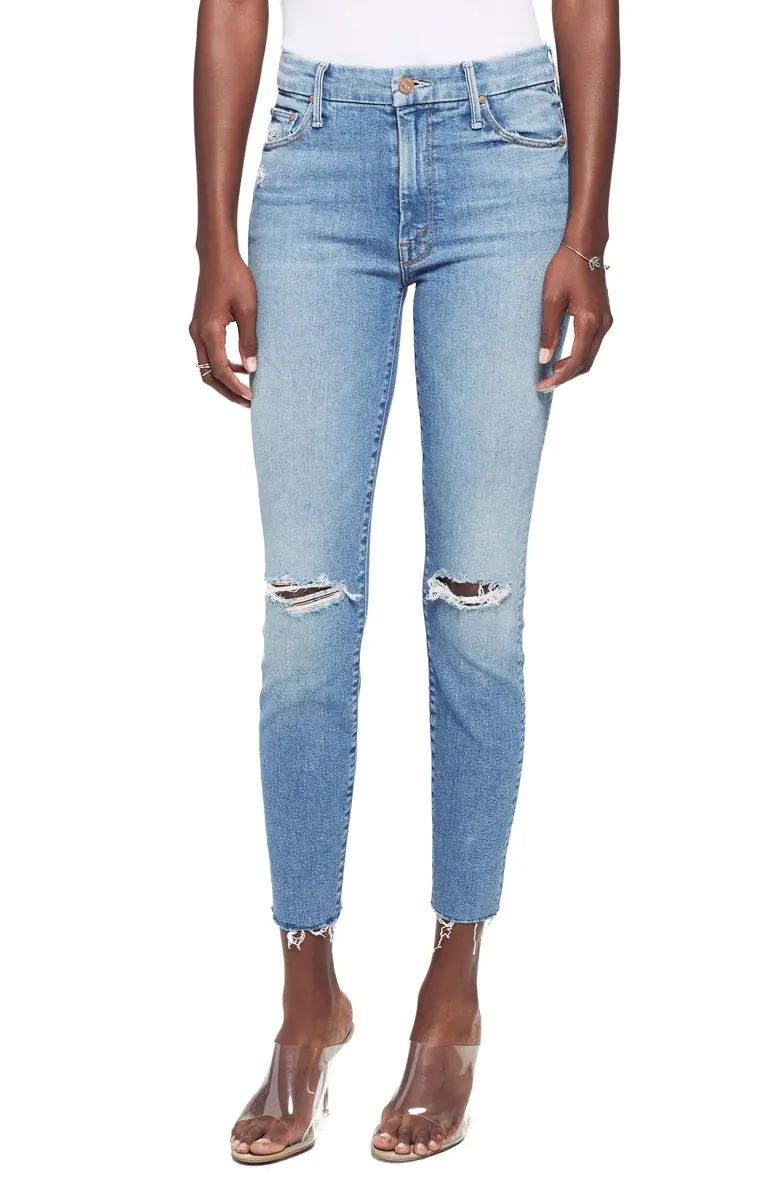 Looker Ripped High Waist Fray Ankle Skinny Jeans | Nordstrom