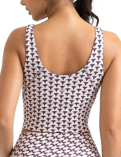 Colorfulkoala Dreamlux Womens Padded Sports Bra High Neck U-Back Yoga Running Workout Athletic Tank Top with Removable Cups | Colorfulkoala