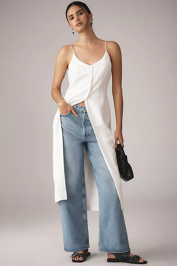 Sunday in Brooklyn Flyaway XL Button-Front Blouse | Anthropologie (US)