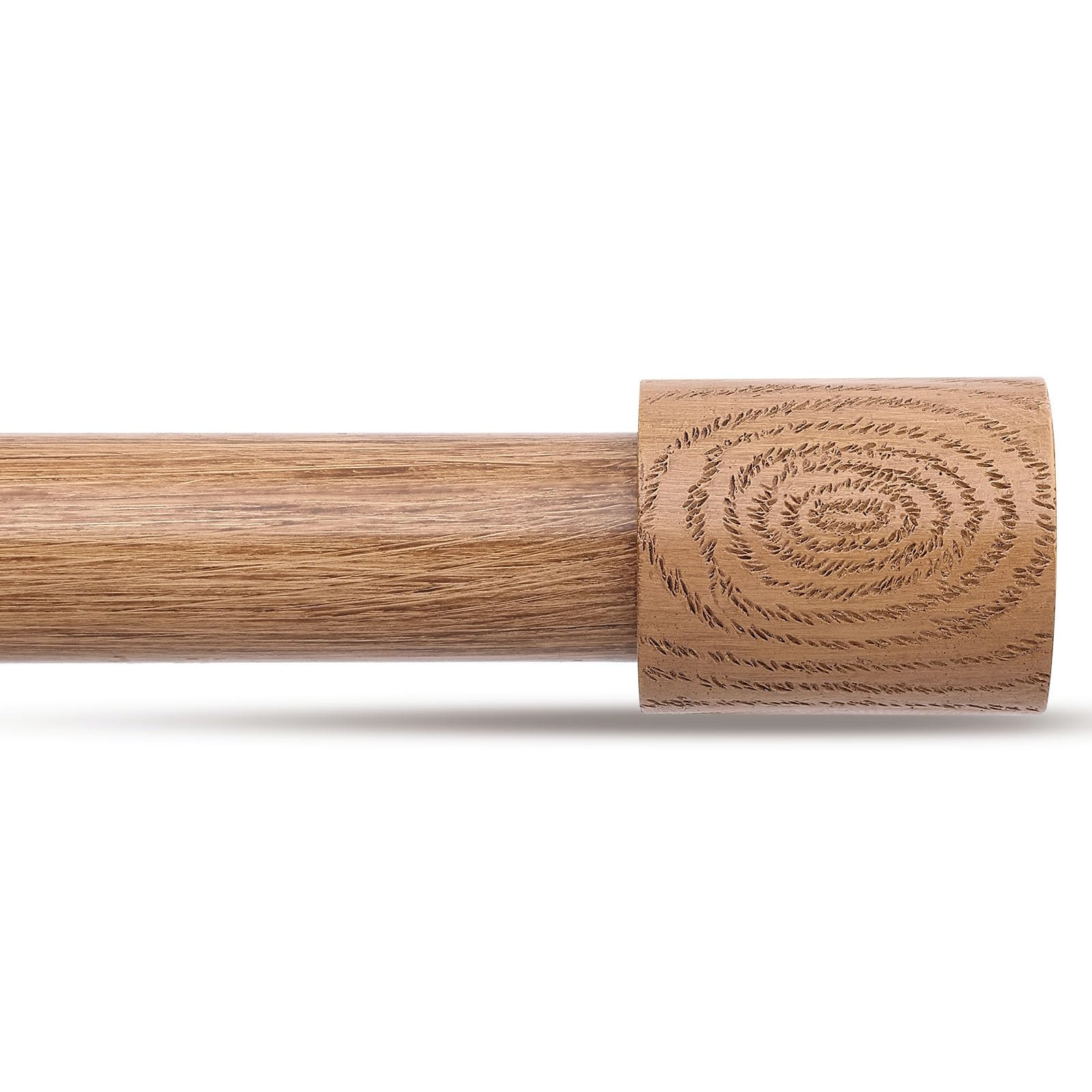 Wood Curtain Rods, 1'' Decorative Adjustable Rustic Farmhouse Drapery Rod, Heavy Duty Boho Curtai... | Amazon (US)