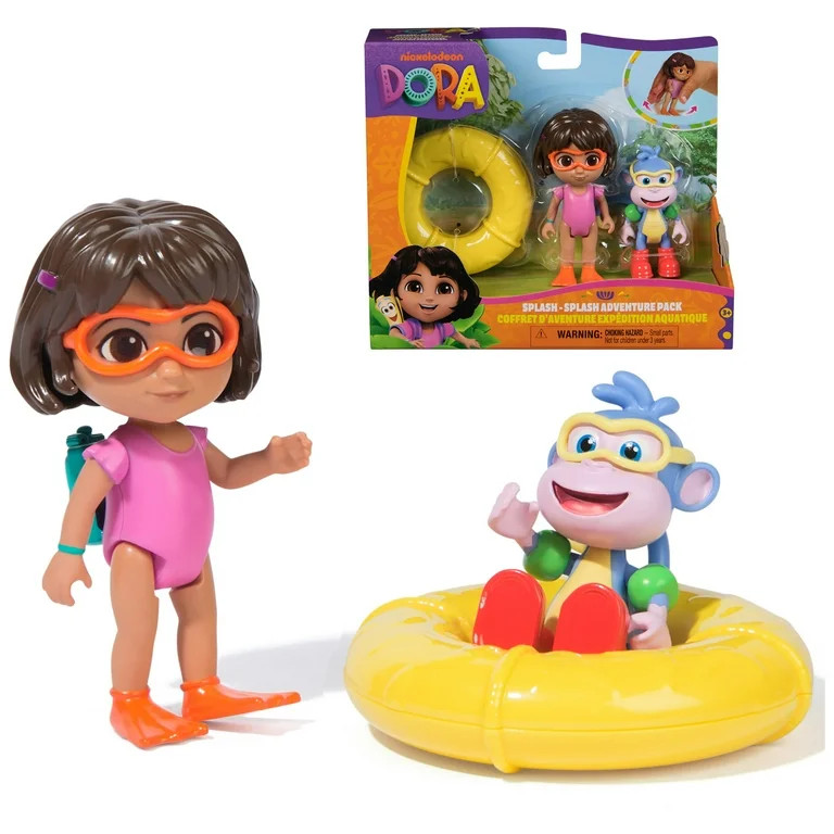 Dora the Explorer , Pack de Aventuras contra Salpicaduras, con Figuras y Accesorios de Juguetes d... | Walmart (US)