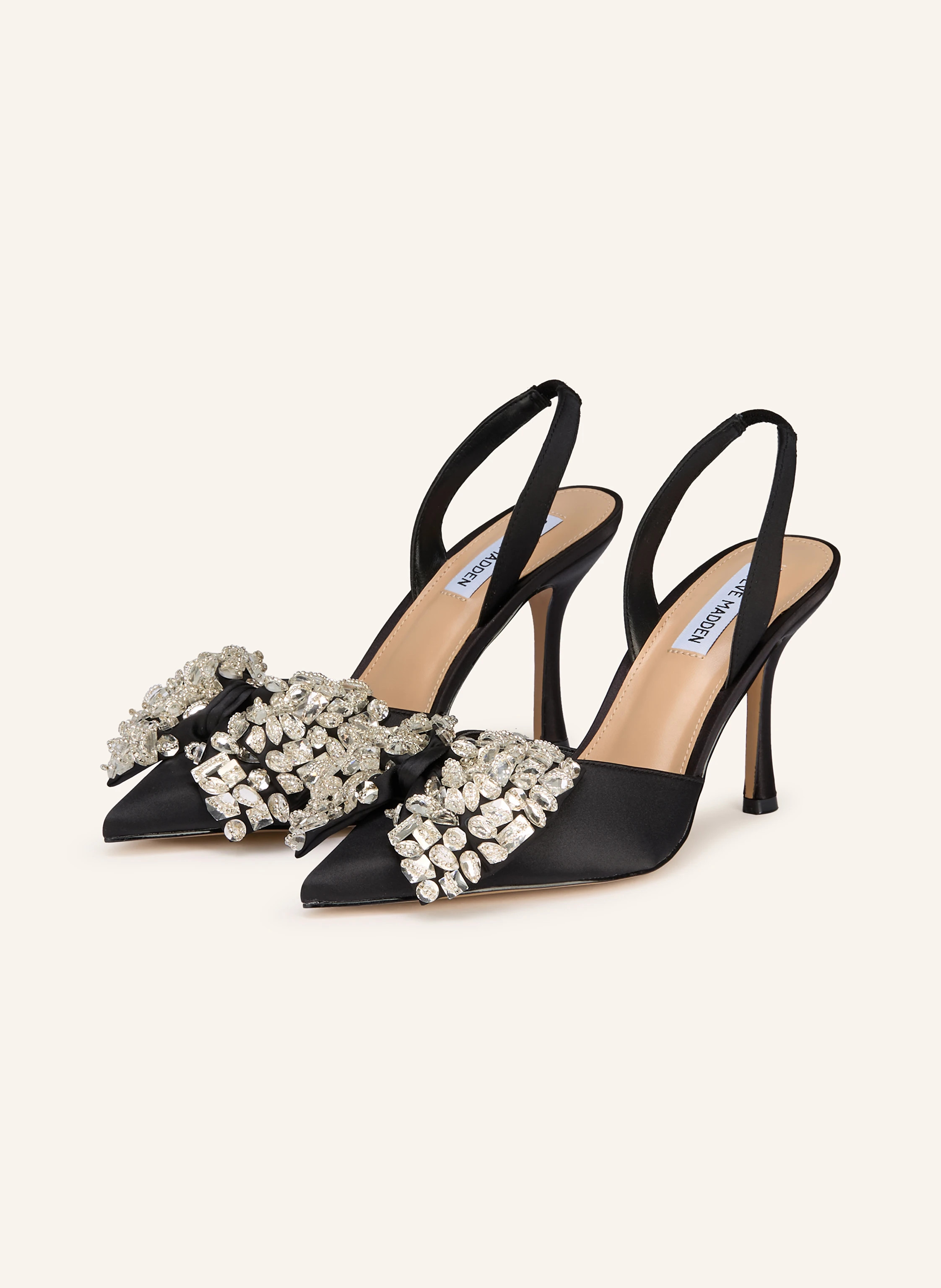 STEVE MADDEN Slingpumps LOVIE mit Schmucksteinen in schwarz / silber | Breuninger (DACH)