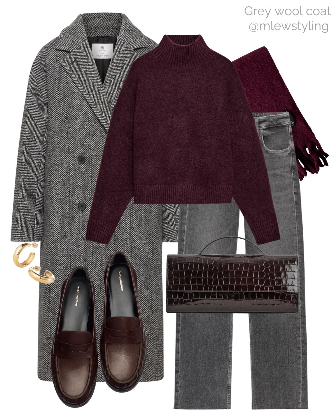 Grey & burgundy 🩶

Tags: burgundy turtleneck sweater, Zara grey jeans, reformation leather loafers, aritzia wool coat, burgundy scarf, gold hoop earrings, casual workwear, office outfit, fall fashion, winter outfit 

#LTKootd #LTKFindsUnder100 #LTKWorkwear