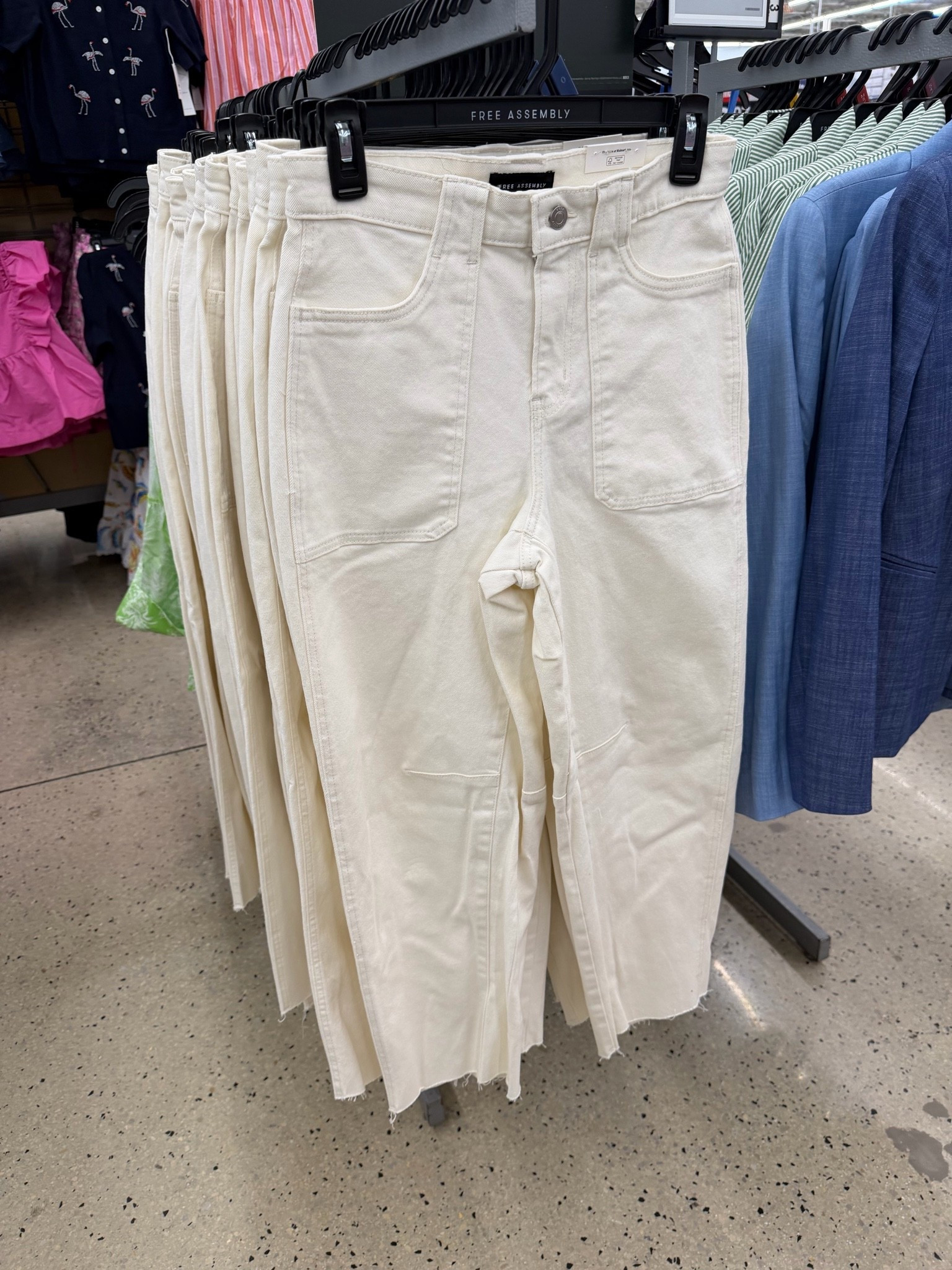 My favorite white jeans restocked at Walmart! They’re a high waist, rigid denim, slight barrel, big carpenter pockets, really comfortable and flattering with that Madewell cool girl look! I went with my usual size 6. #walmartfashion

#LTKOver40