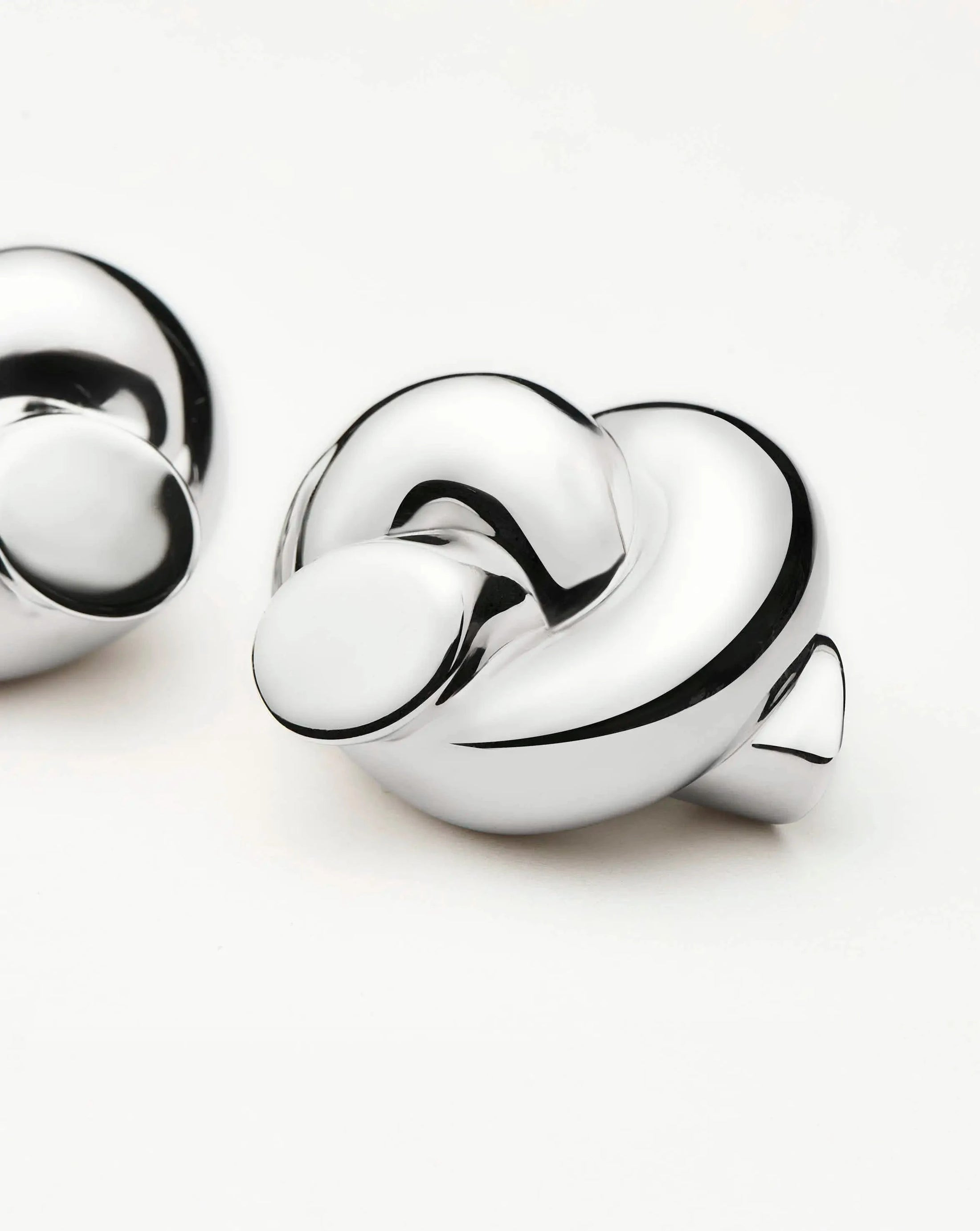 Lucy Williams Knot Oversized Stud Earrings | Silver Plated | Missoma UK