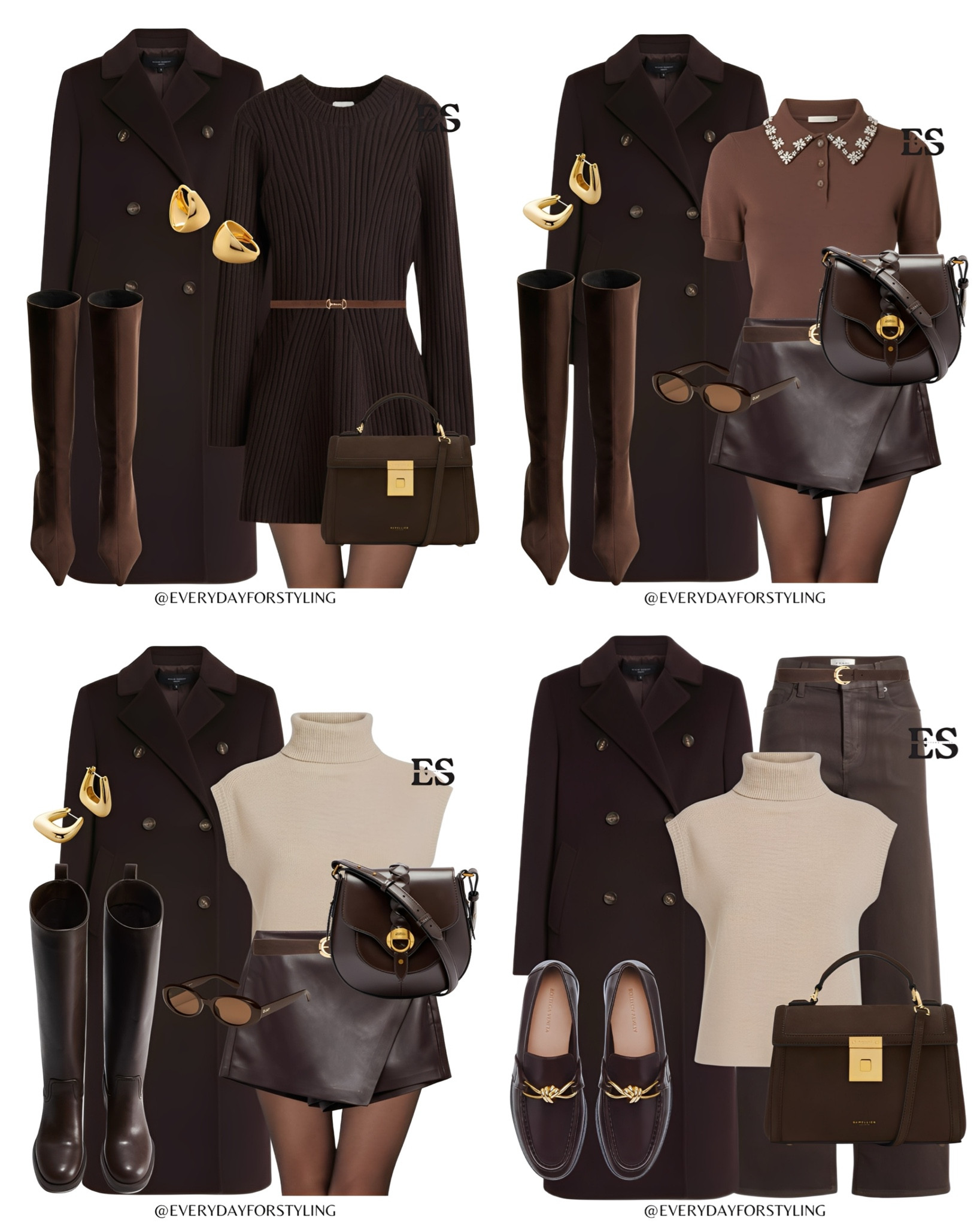 One coat, four looks — because a timeless dark-chocolate coat can elevate every winter outfit you own. From knit dresses to leather shorts and cozy turtlenecks, these outfits prove how chic, wearable, and elegant winter dressing can truly be 🤎🍂

[ winter outfit ideas, dark brown coat styling, chic winter looks, elegant winter outfits, winter capsule wardrobe, classy brown outfits,  how to style a coat, winter layering ideas, brown monochrome outfit, warm neutral outfits, fall winter fashion inspo, everyday chic outfits, everydayforstyling ] 

#EverydayForStyling, #winterstyleinspo, #winteroutfitideas, #coatoutfitideas, #neutraloutfitinspo, #brownoutfits, #chicwinteroutfits, #minimalstyleinspo,

#LTKGiftGuide #LTKSeasonal #LTKStyleTip