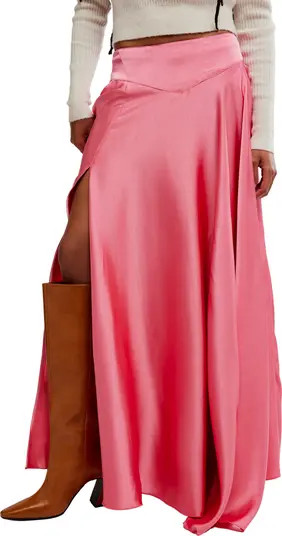 Chilco Side Slit Satin Maxi Skirt | Nordstrom