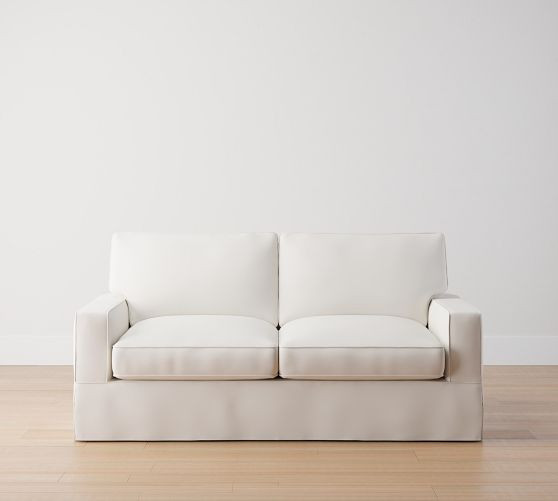 PB Comfort Square Arm Slipcovered Sofa (62"-118") | Pottery Barn (US)
