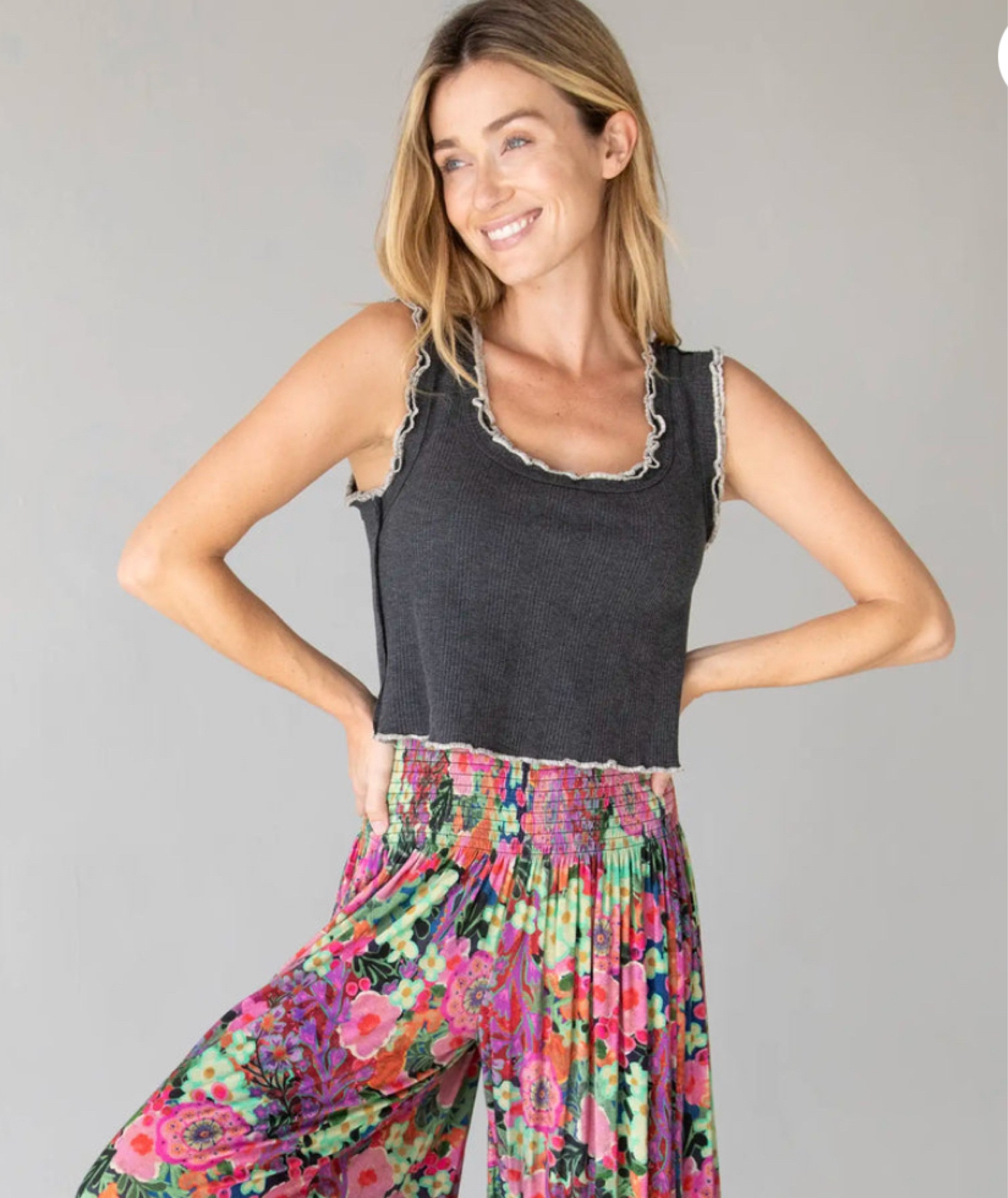 Adorable ruffled tank top that pairs so great with the palazzo pants I posted earlier! I have these in my cart right now!! Love all the new patterns from Natural Life! 

#naturallife #tanktop #boho #palazzo #hippie #summer 

#LTKMidsize #LTKOver40 #LTKFindsUnder50
