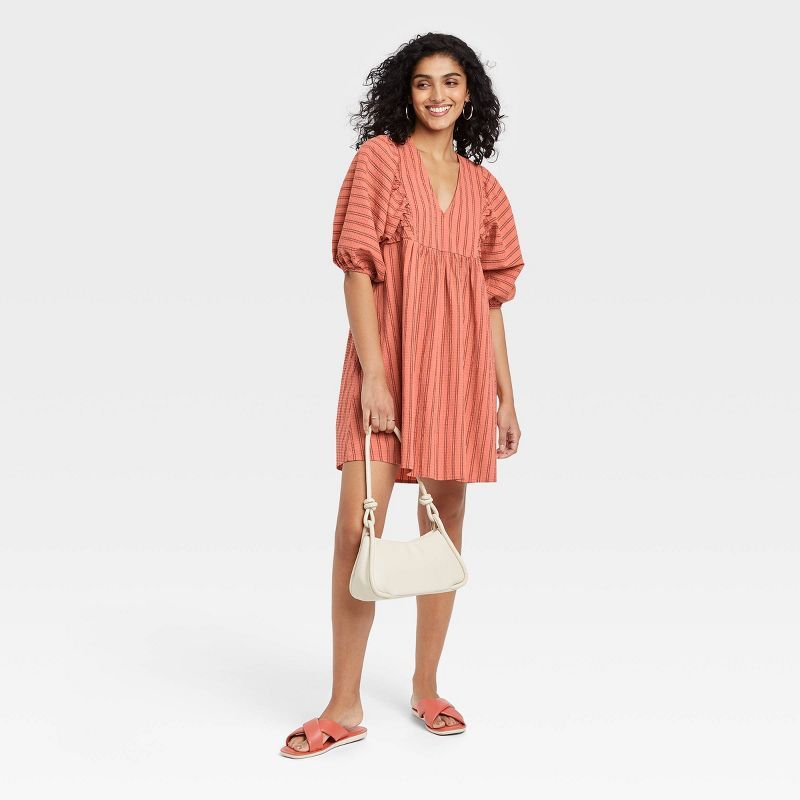 Women's Puff Short Sleeve Dress - A New Day™ | Target