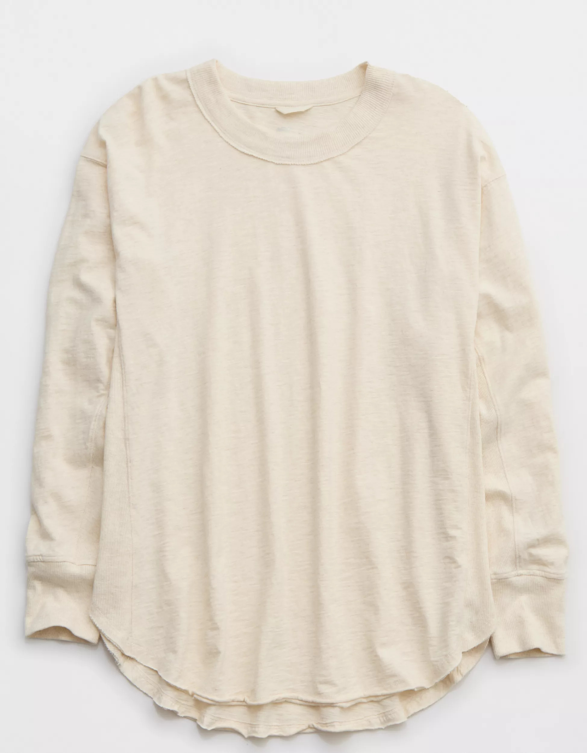 Aerie Long Sleeve Oversized Boyfriend T-Shirt | American Eagle Outfitters (US & CA)