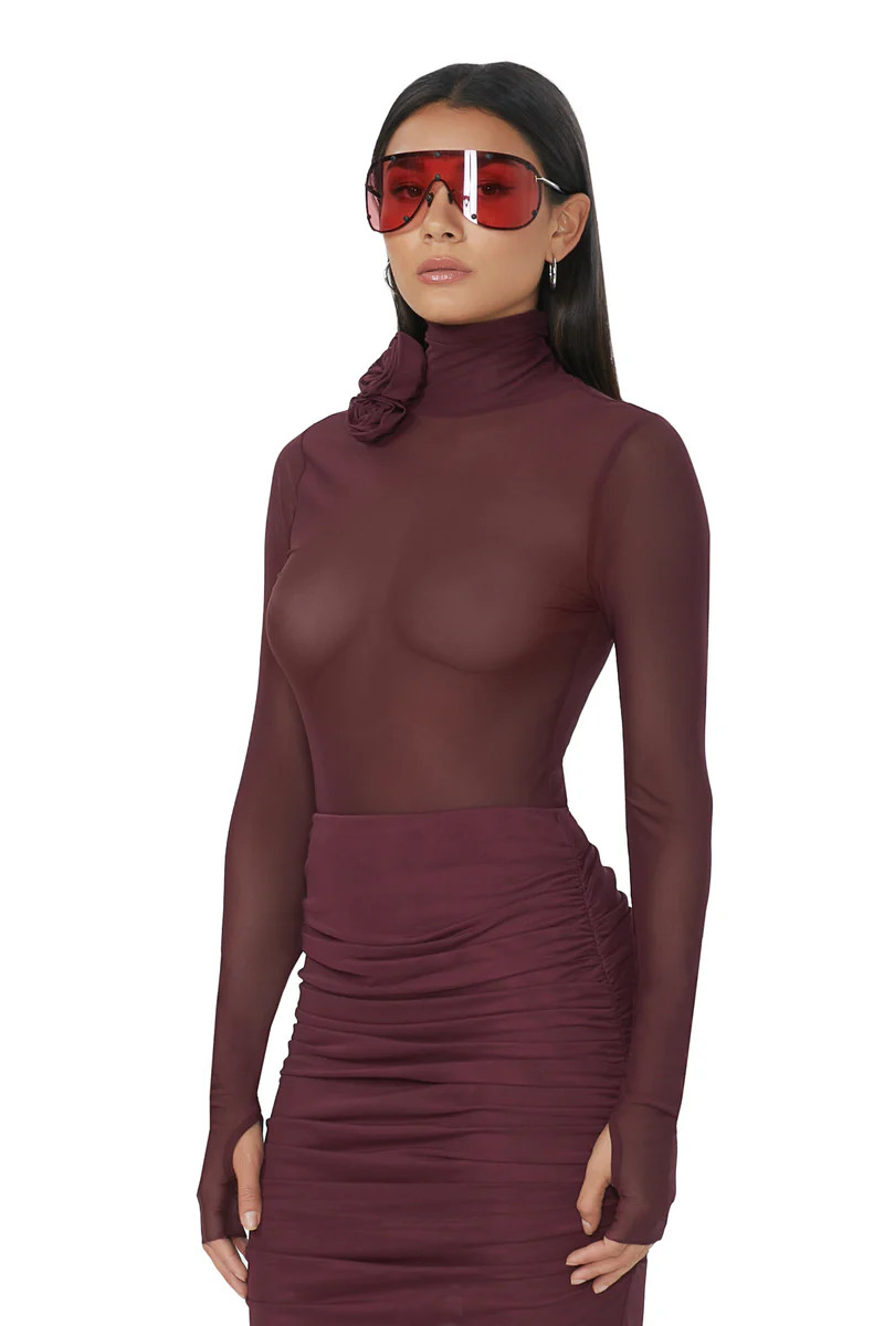 Zadie Rosette Top - Fig | ShopAFRM