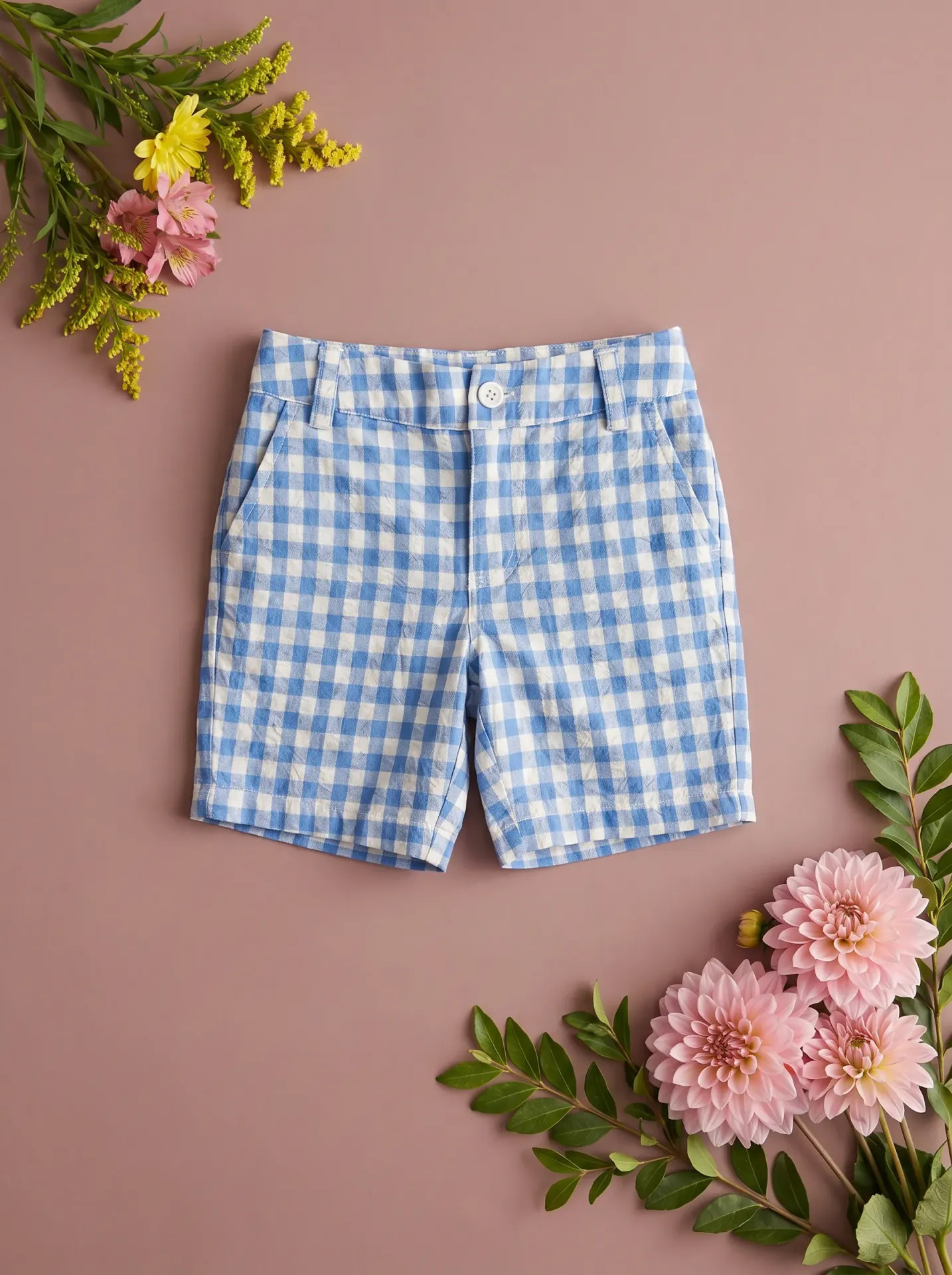 Mini Boy James Shorts in Blue Gingham | Ivy City Co