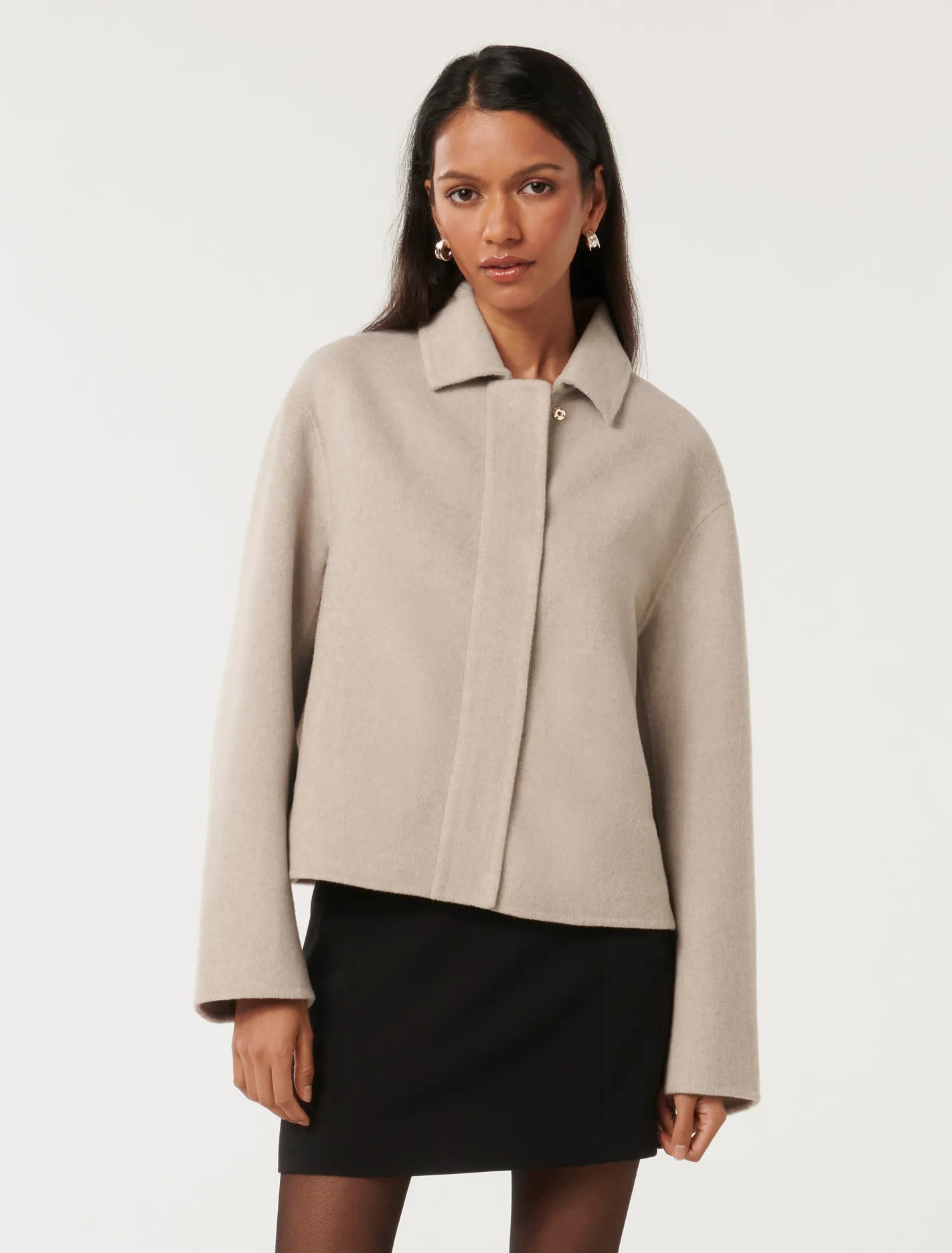 Eden Petite Zip Front Felled Jacket | Forever New (UK & IE)