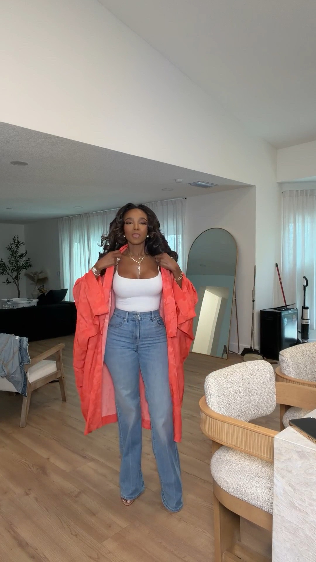 Scroll to shop! ✨ Everything from this look is linked below. 👇🏽

The easiest way to make jeans + a white tank feel instantly elevated ❤️ This statement red layer adds the perfect pop of color to a classic denim look—easy, chic and perfect for transitioning into fall.

red statement jacket, red lightweight jacket, white tank and jeans outfit, jeans outfit women, straight leg jeans outfit, casual chic outfit, elevated basics outfit, pop of red outfit, red and denim outfit, transitional fall outfit, early fall outfit women, everyday outfit ideas, casual date night outfit, weekend outfit women, kirasfashionfinds

Wearing: Size Small/4 | 5’4” | 140 lbs | 34D-27-40

Download the FREE LTK app & follow @kirasfashionfinds

#LTKPetite #LTKFall #LTKCasual
