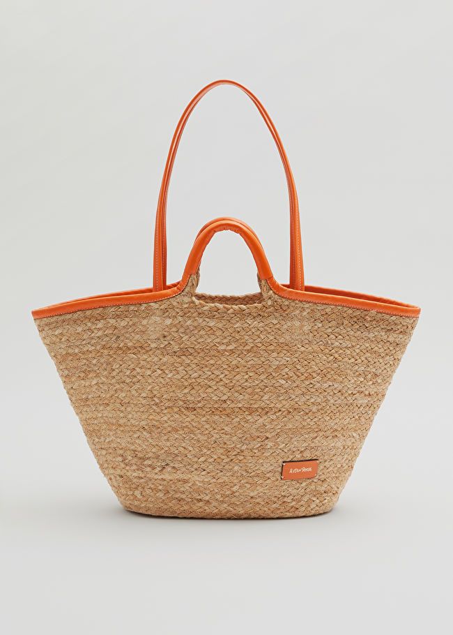 Leather Trimmed Straw Tote | & Other Stories (EU + UK)