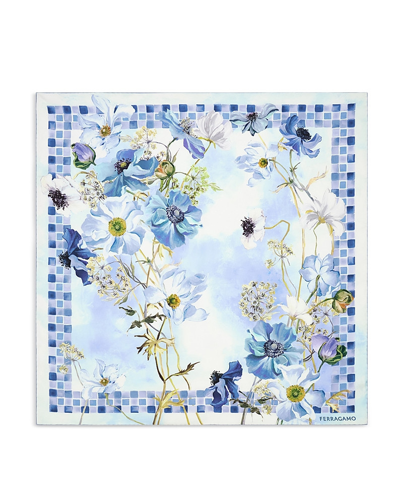 Ferragamo Flower Bordeaux Silk Scarf | Bloomingdale's (US)