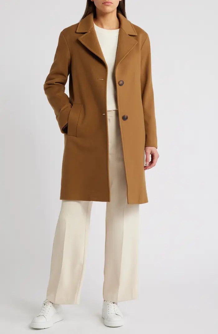 Fleurette Jones Pickstitch Detail Wool Coat | Nordstrom | Nordstrom