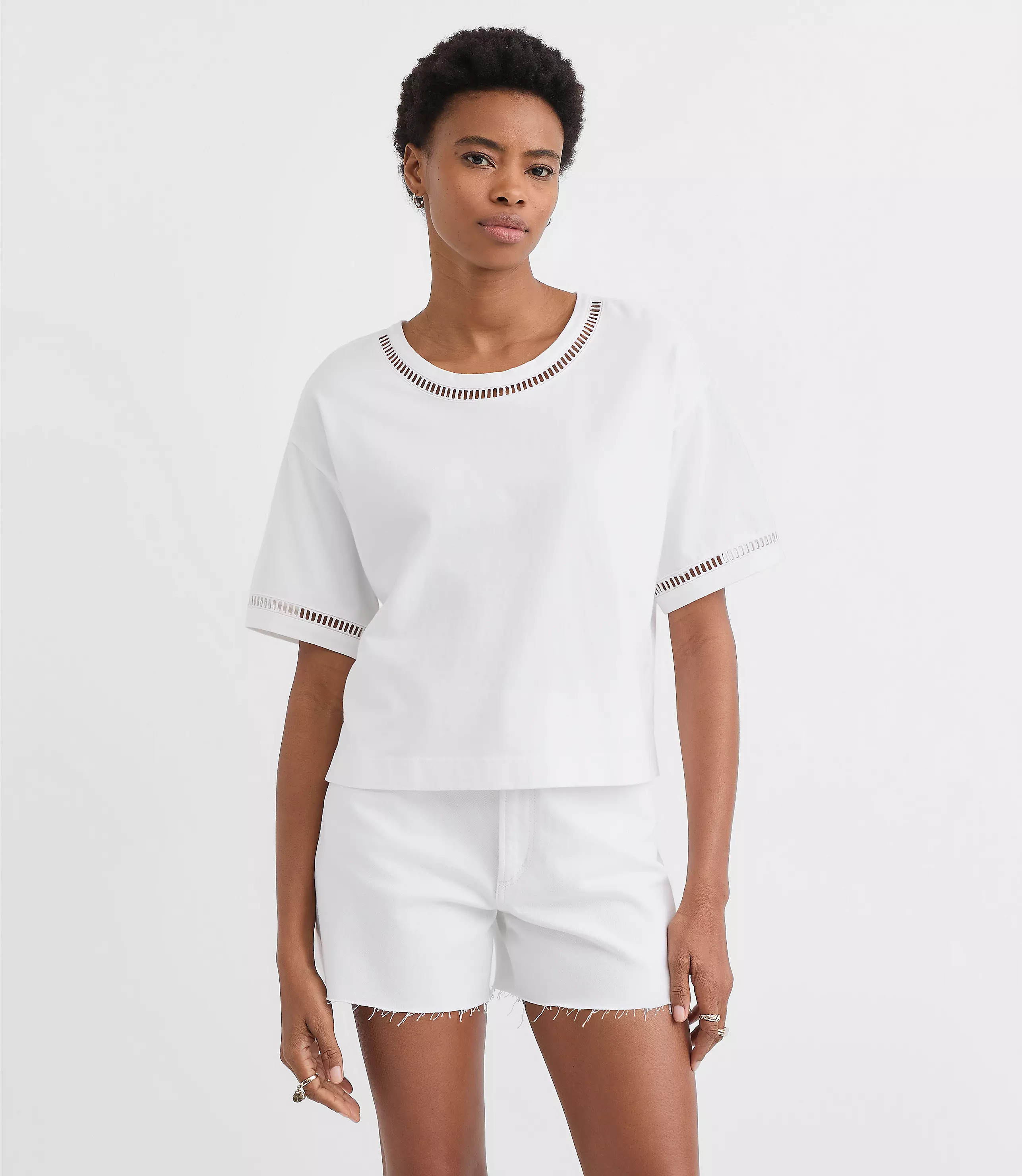 Cutout Jersey Modern Tee | LOFT