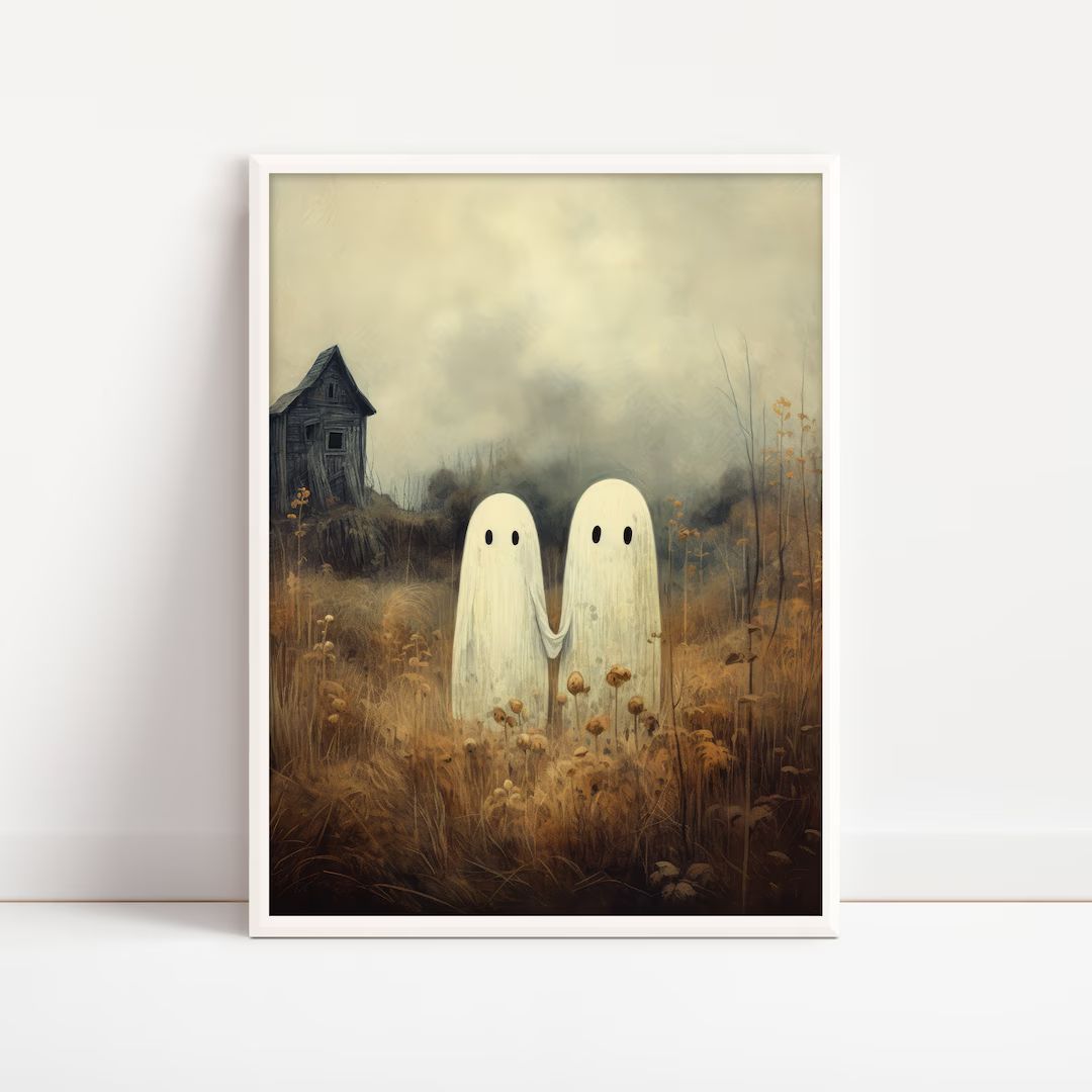 Ghosts Art Print Halloween Art Print Halloween Decor Cute - Etsy | Etsy (US)