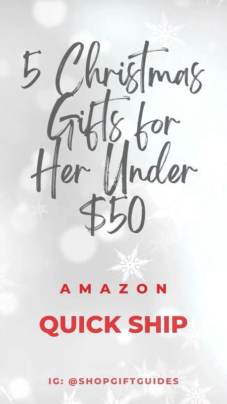 5 Christmas Gifts for her under $50 from Amazon! Quick shipping will get these items there in time for the holidays! 

#LTKGiftGuide #LTKHoliday #LTKunder50