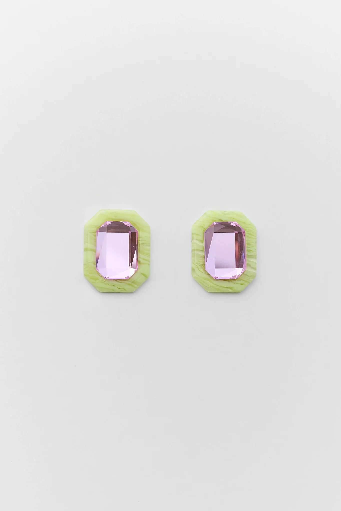 Lavender Rhinestone Stud Earrings | Avara