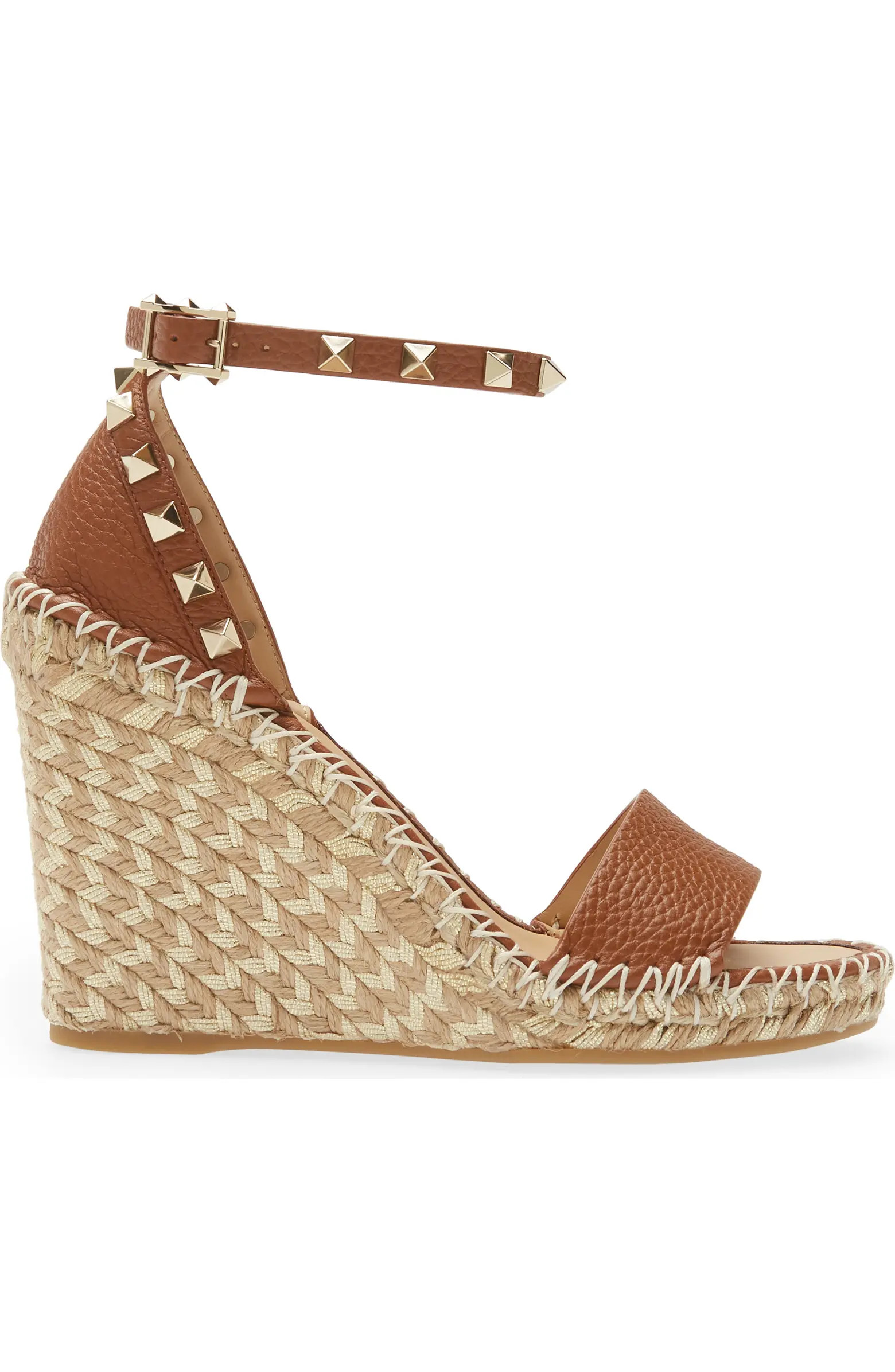Valentino Rockstud Espadrille Wedge Sandal (Women) | Nordstrom