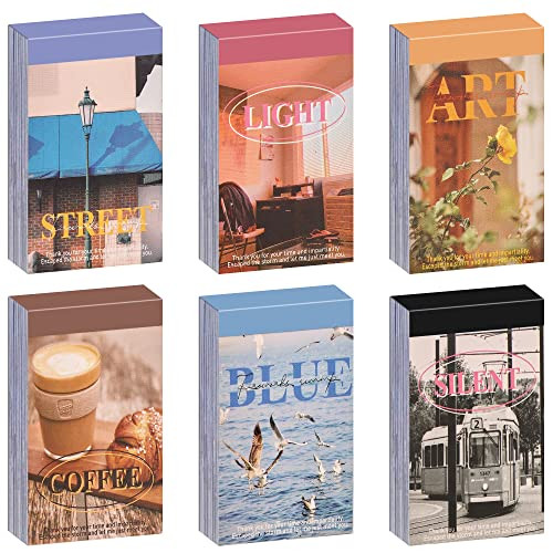 6 Sets 300 Pcs Washi Stickers Book for Journaling, Daily Scenery Life Stuff Travel Sricker Vintage Aesthetic Fashion Scrapbook Stickers Set for Bullet Journal Art Diary Craft Gifts Planner Notebook | Amazon (US)
