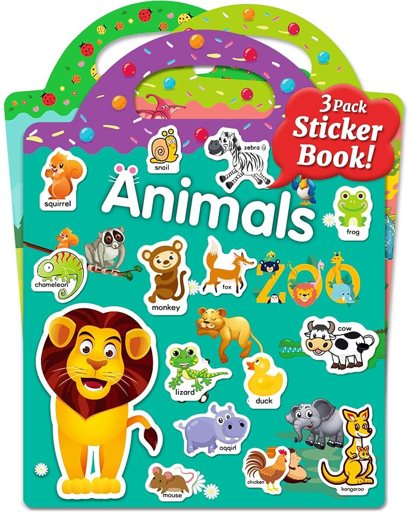 Benresive Reusable Sticker Books for Kids 2-4, Sticker Books for Toddlers 1-3 2-4, Toddler Travel... | Amazon (US)