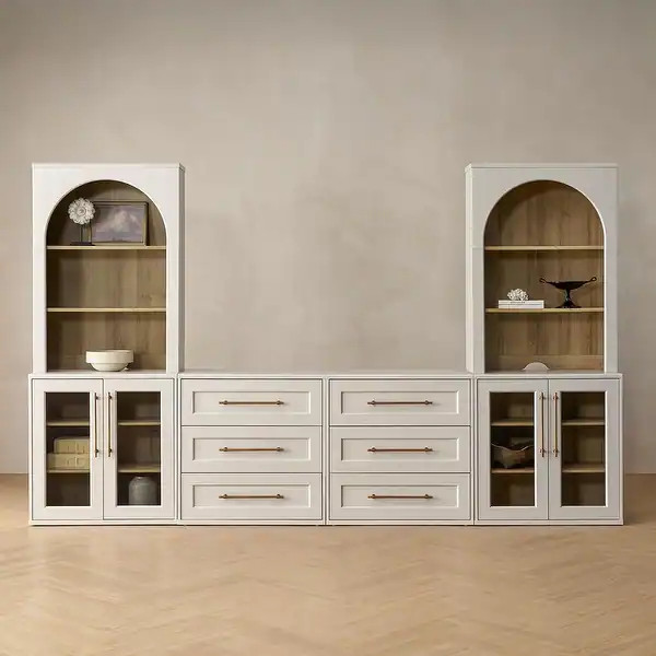 Mopio Blake 4 Piece Entertainment Center with Storage - Bed Bath & Beyond - 42285434 | Bed Bath & Beyond