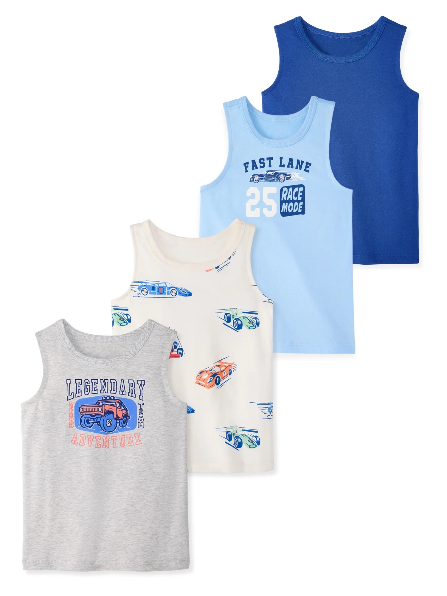Garanimals Baby & Toddler Boy Cotton Graphic Tank Tops, 4-Pack, 18M–6T | Walmart (US)
