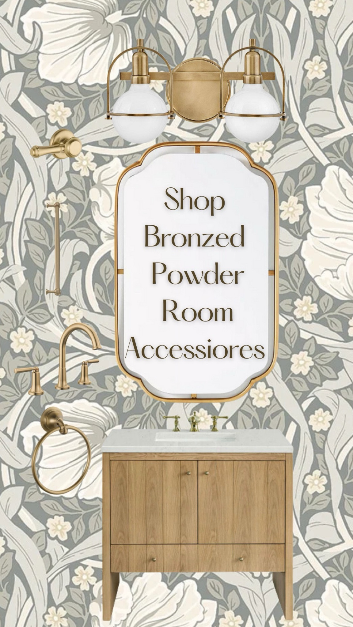 Transforming our powder room into a moody oasis with seamless bronze accents! 🌌✨ 

Every detail blends beautifully for a truly cohesive look. 🛁💫

✨our biggest issue with this design concept was matching bronze finishes of different pieces. 

✨Though they do not need to be exact to flow, I recommend picking a collection that has a broad product range such as @deltafaucet in the color way “Champaign bronze” and finding outlier pieces that get as close as possible. 

✨Forums and Google become your best friend when finding the matching pieces. We have had to return pieces that didn’t match but it’s all part of the process. 


 #MoodyVibes #BronzeDetails #interiordesign  #designharmony #bronzedbathroom  

#LTKHome #LTKSeasonal #LTKSaleAlert