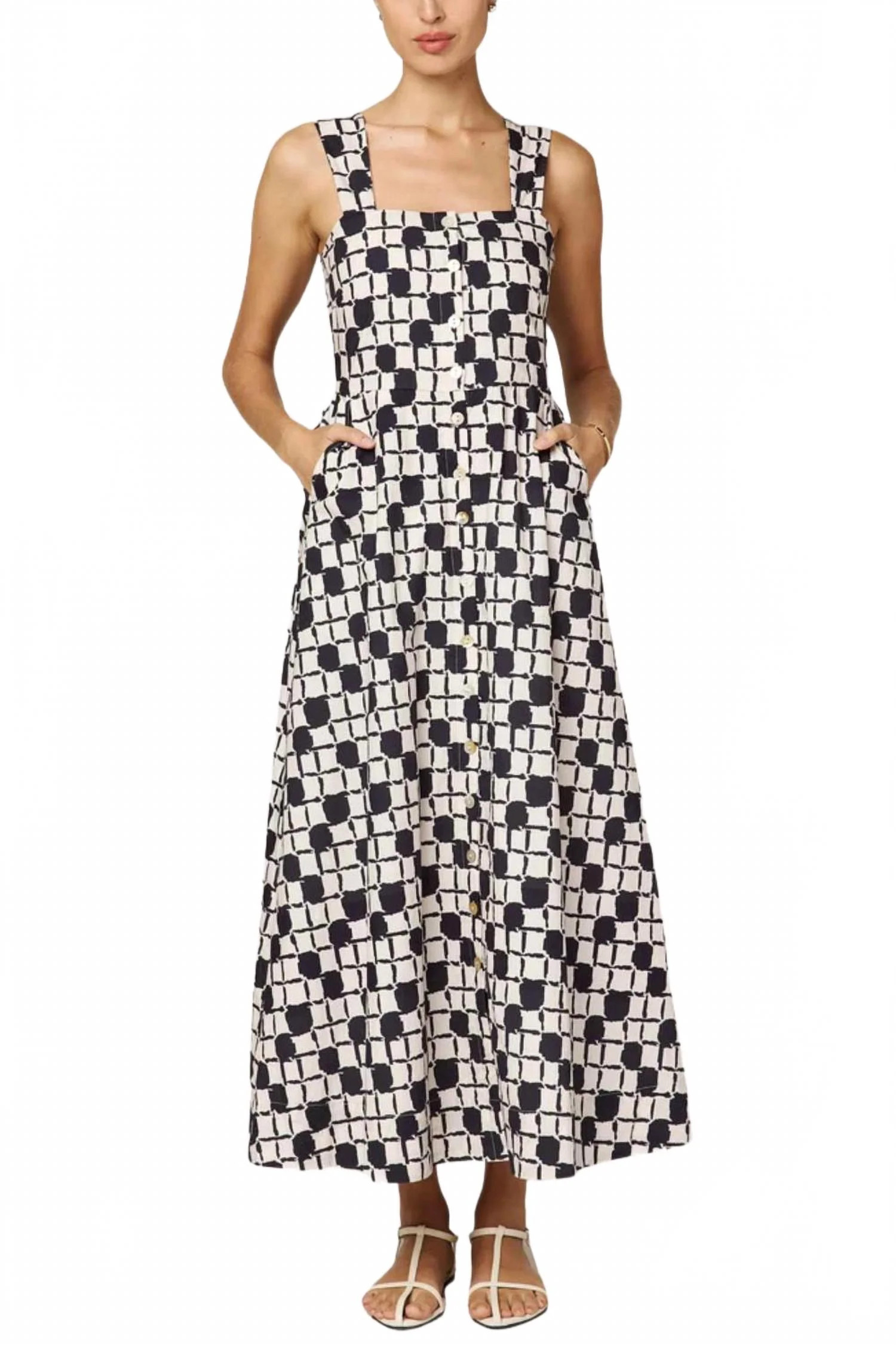 Women's Annette Ankle Dress In San Marino Print | Shop Simon