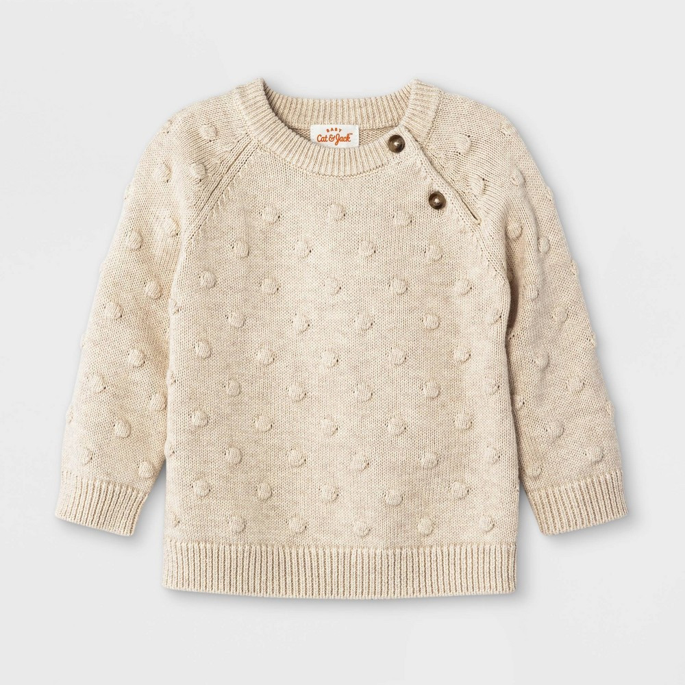 Baby Bobble Pullover Sweater - Cat & Jack™ Heather Gray | Target