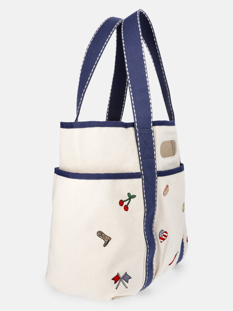 No Boundaries Women's Americana Cut Out Tote Bag, Natural - Walmart.com | Walmart (US)