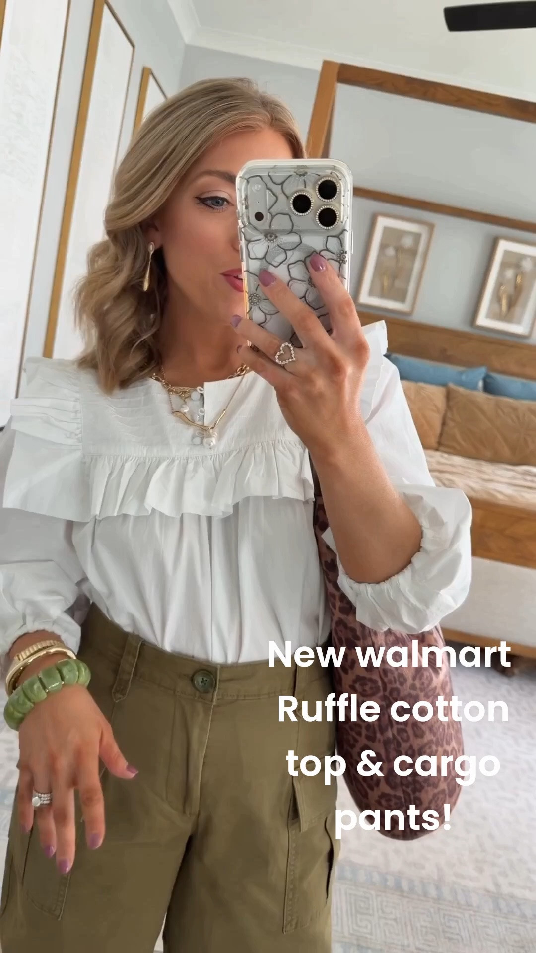 New Walmart fashion arrivals are SO good right now! 🤎 This white ruffle-detail top is such a pretty elevated basic, and I love it paired with these olive cargo pants for an easy fall outfit. The leopard sneakers + matching tote add the cutest pop of print! Such a good Walmart outfit for school drop-off, errands, lunch or everyday wear.

#WalmartFashion #WalmartFinds #WalmartStyle #WalmartNewArrivals #FallFashion #FallOutfitIdeas #AffordableFashion #AffordableStyle #WalmartOutfit #MomStyle #CasualFallOutfit #LeopardPrint #CargoPants #FallStyle

#LTKootd #LTKPetite