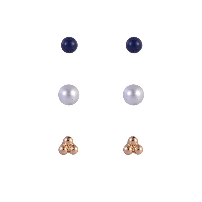 No Boundaries Goldtone 9-On Lobster and Linear Multi Earring Set | Walmart (US)