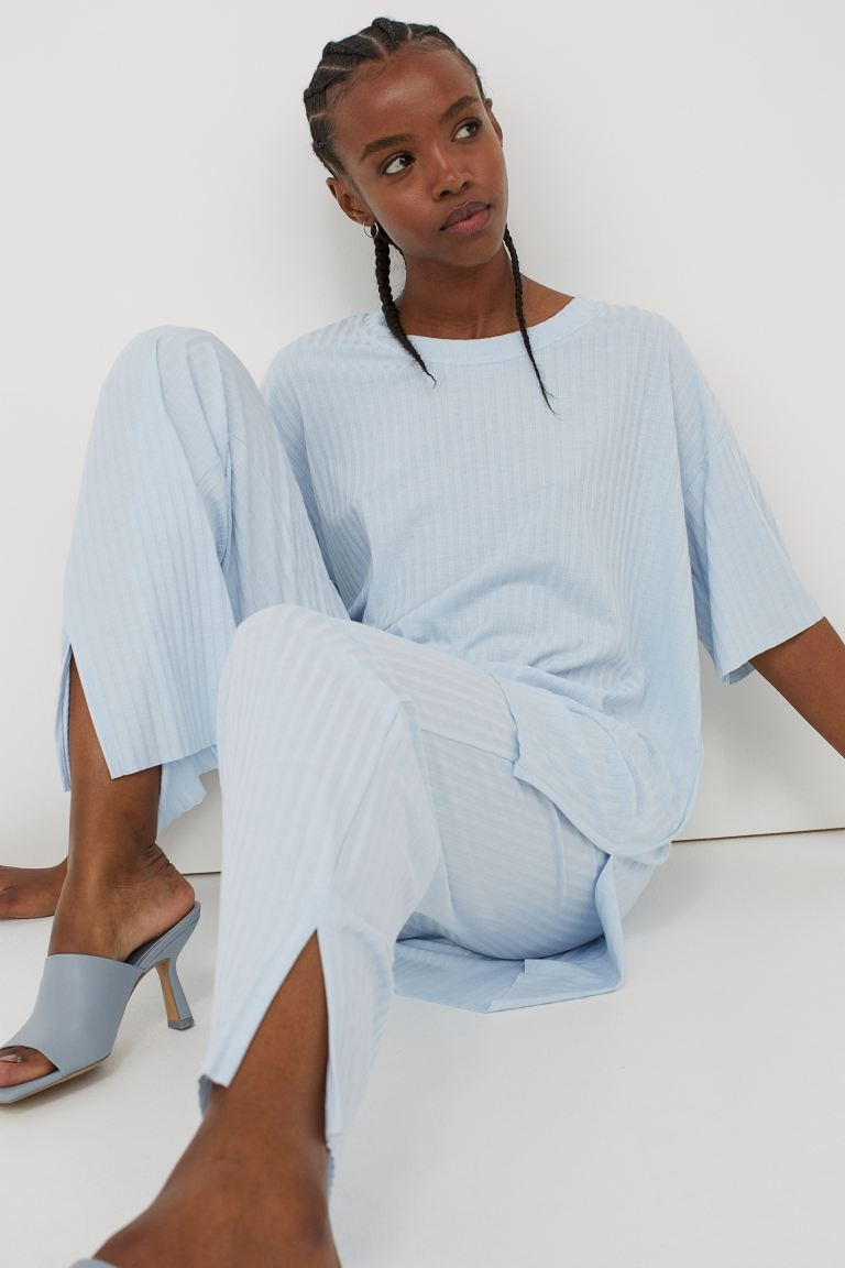 Ribbed Jersey T-shirt | H&M (US + CA)