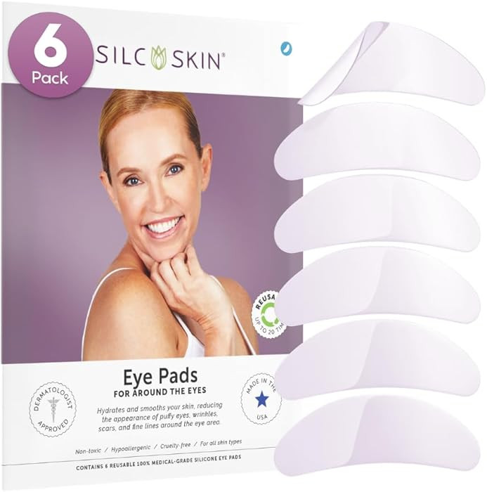 Silc Skin Silicone Eye Pads Reusable Overnight Eye Patches, Medical Grade Silicone For Fine Lines... | Amazon (US)