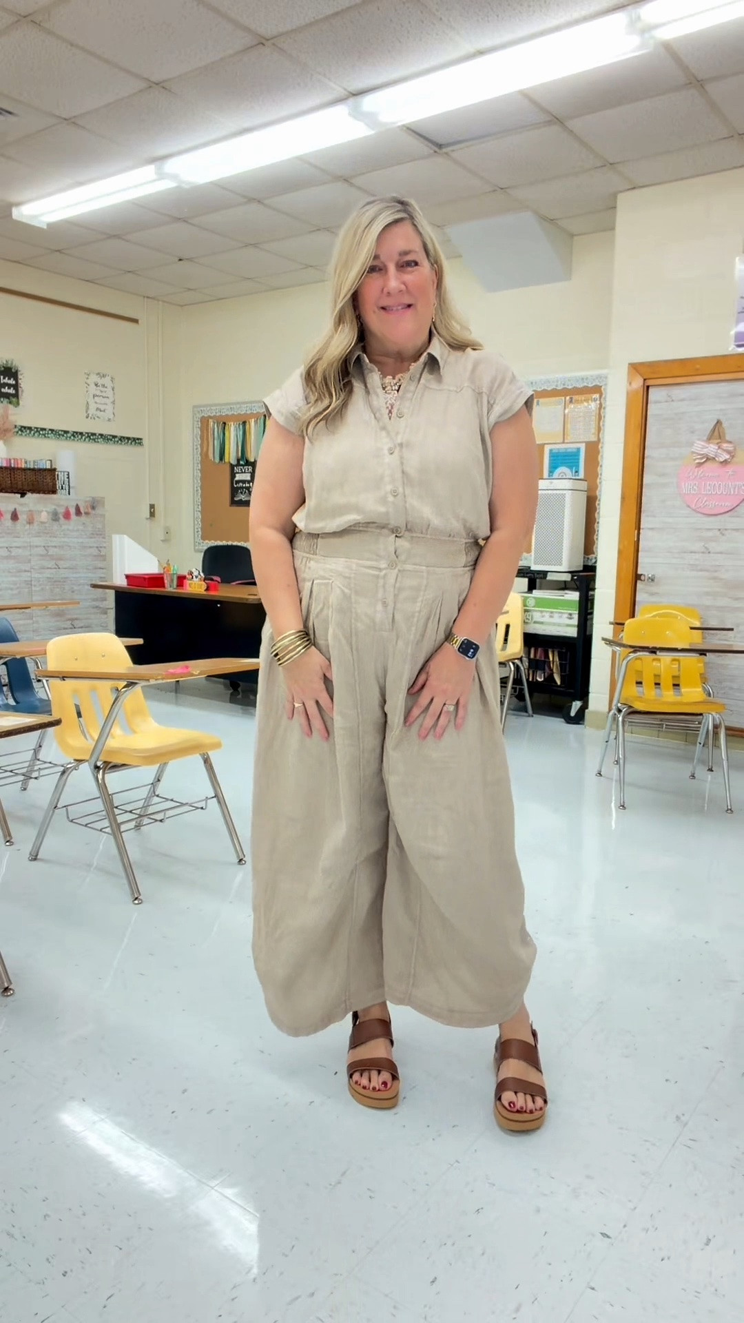 Jumpsuit from Anthropologie 
Size XL Tall

#LTKootd #LTKMidsize #LTKOver40