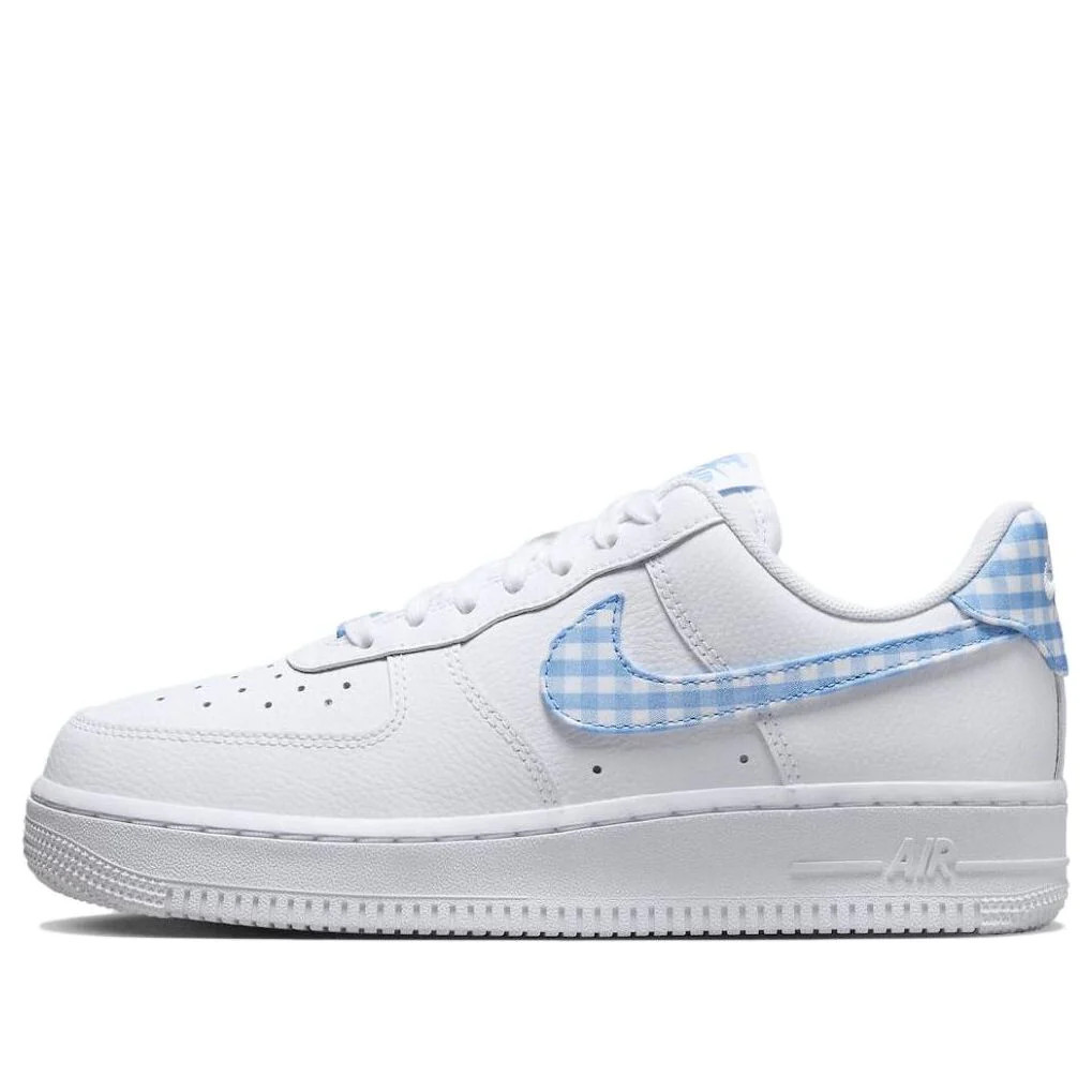 (WMNS) Nike Air Force 1 Low 'University Blue Gingham Plaids' | KICKS CREW