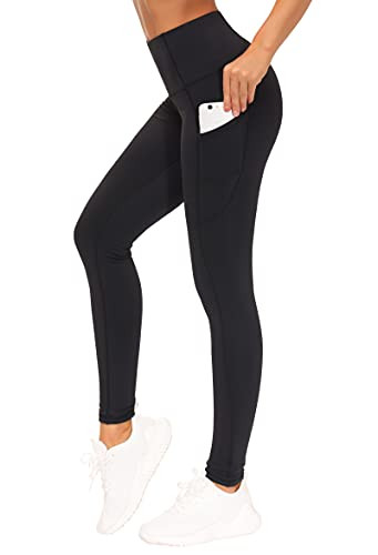THE GYM PEOPLE Thick High Waist Yoga Pants with Pockets, Tummy Control Workout Running Yoga Leggi... | Amazon (US)