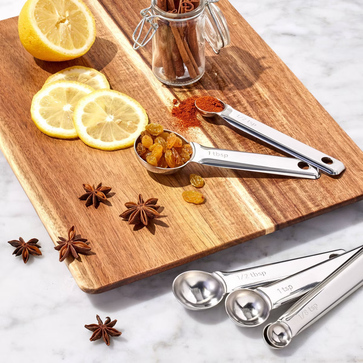 6pc Stainless Steel Measuring Spoons - Figmint™ | Target