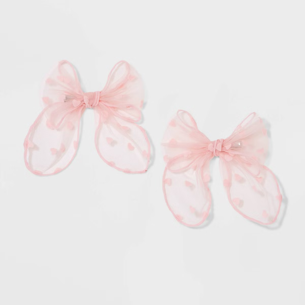 Heart Bow Hair Barrette Set 2pc - Wild Fable™ Pink | Target