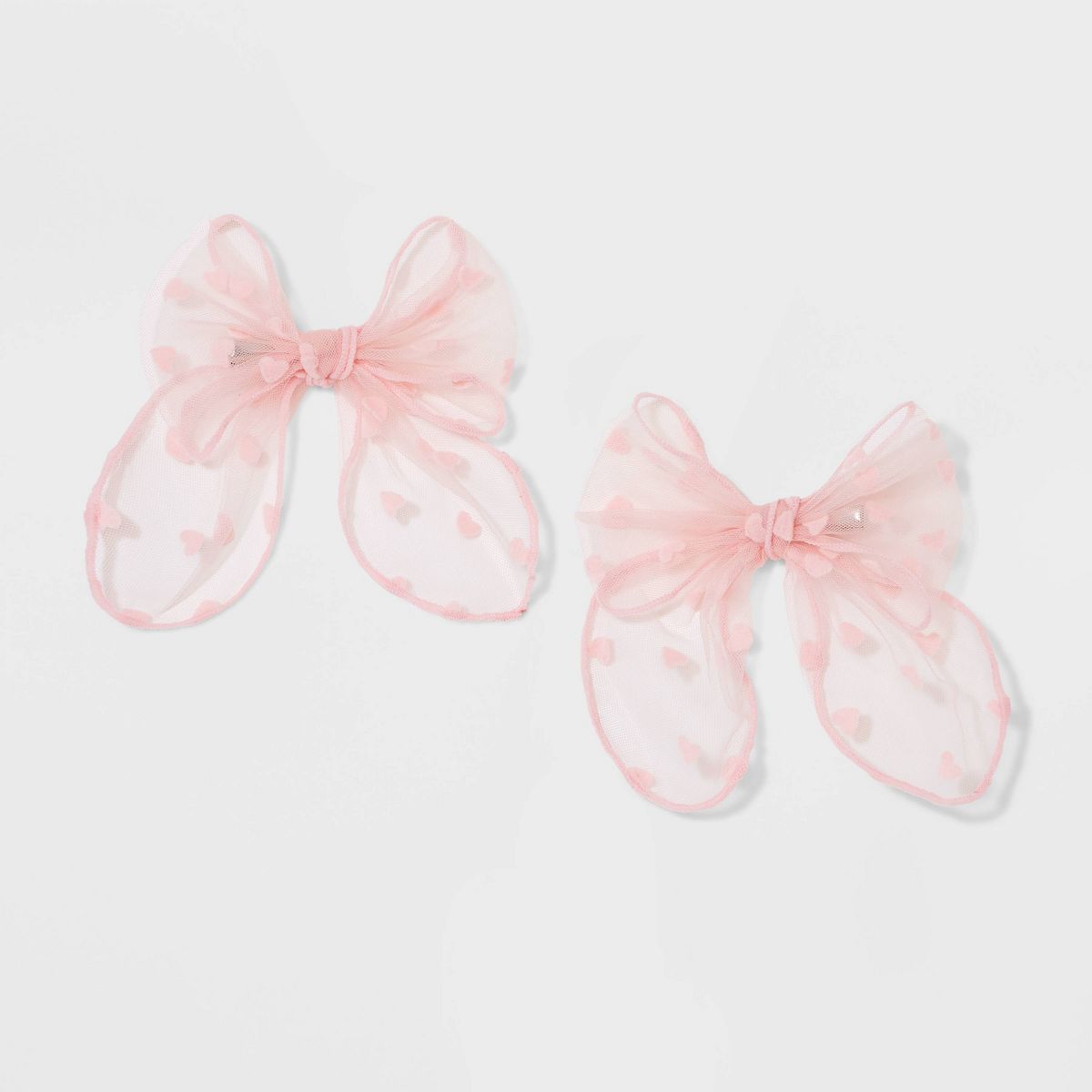 Heart Bow Hair Barrette Set 2pc - Wild Fable™ Pink | Target