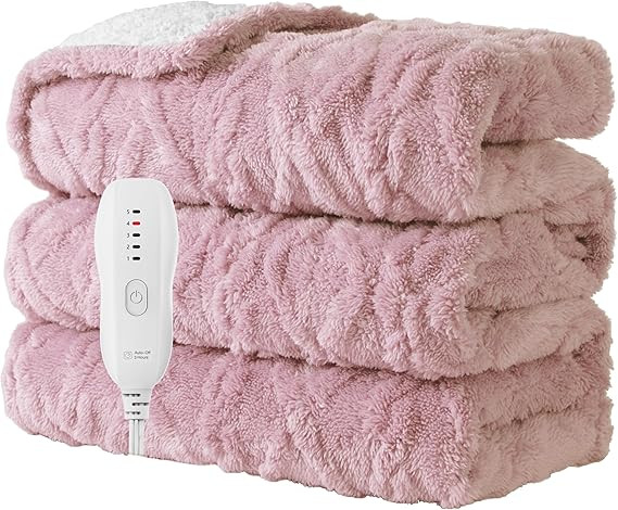 Aheadpret Heated Blanket-Electric Blanket 50"x60" Soft Heated Throw Blanket with 5 Heating Levels... | Amazon (US)