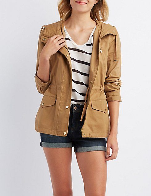 Hooded Utility Anorak | Charlotte Russe