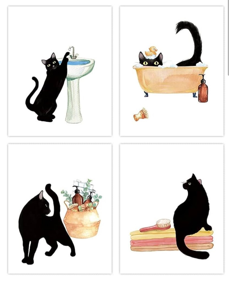 Cat pictures for your bathroom walls 

#LTKhome #LTKover50style #LTKsummer
